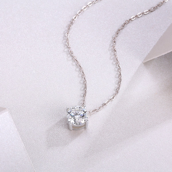 Calypso Moissanite Solitaire Necklace