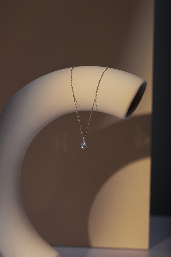 Cybele Moissanite Solitaire Necklace