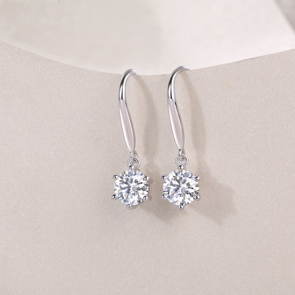 Lysithea Moissanite Teardrop Earrings